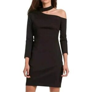 Trina Turk Gigi black choker mini cocktail dress 2 freshly dry cleaned